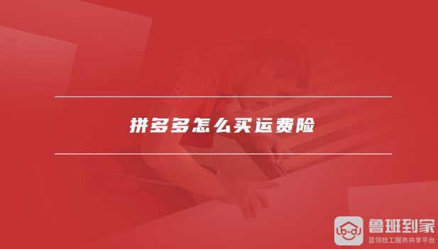 拼多多怎么买运费险