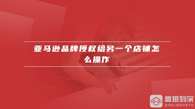 亚马逊品牌授权给另一个店铺
