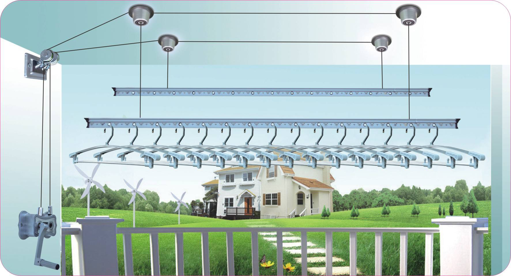 手摇晾衣架维修