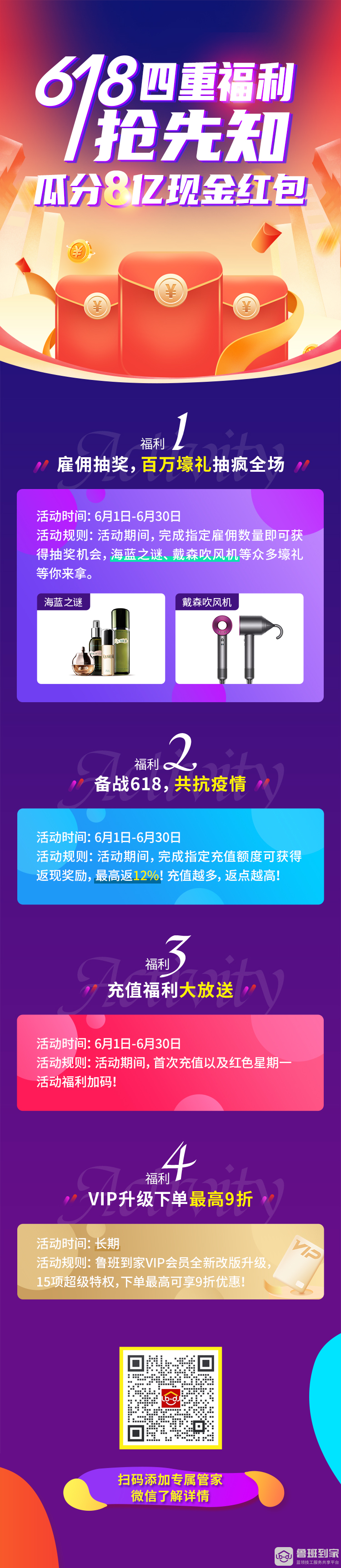 鲁班到家史上最赚618活动来啦！瓜分8亿现金红包